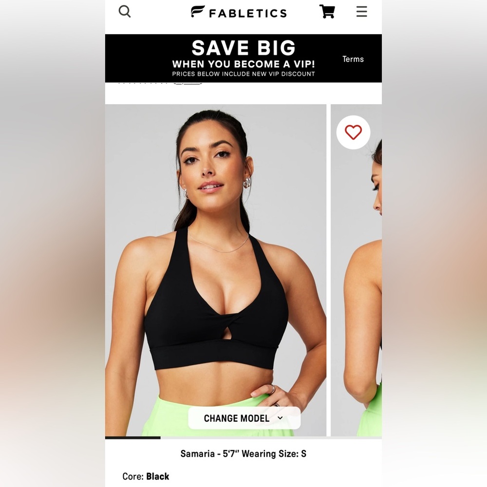 Like new fabletics oasis twist front sports bra in dusty pink color